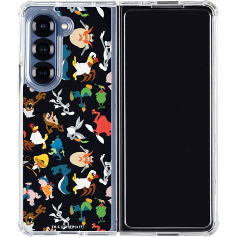 Looney Tunes Identity Pattern Galaxy Z Fold6 Clear Case